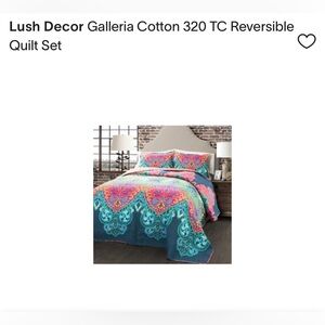 Lush decor Galleria reversible quilt set